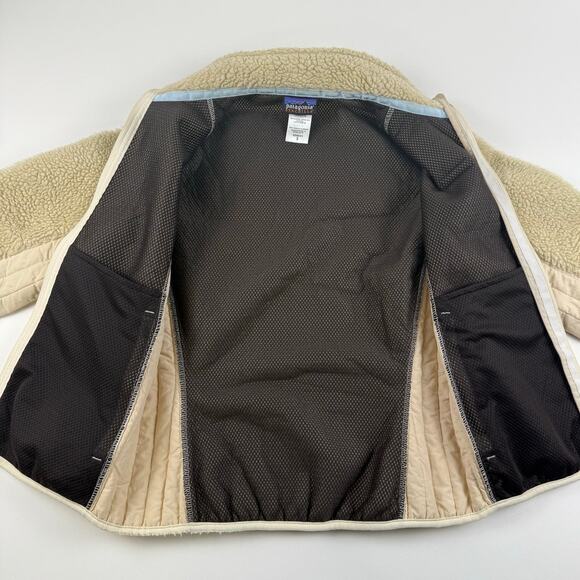 Vintage Patagonia Synchilla Cream Fleece Zip Up Camping Hiking Size Small - Picture 5 of 8